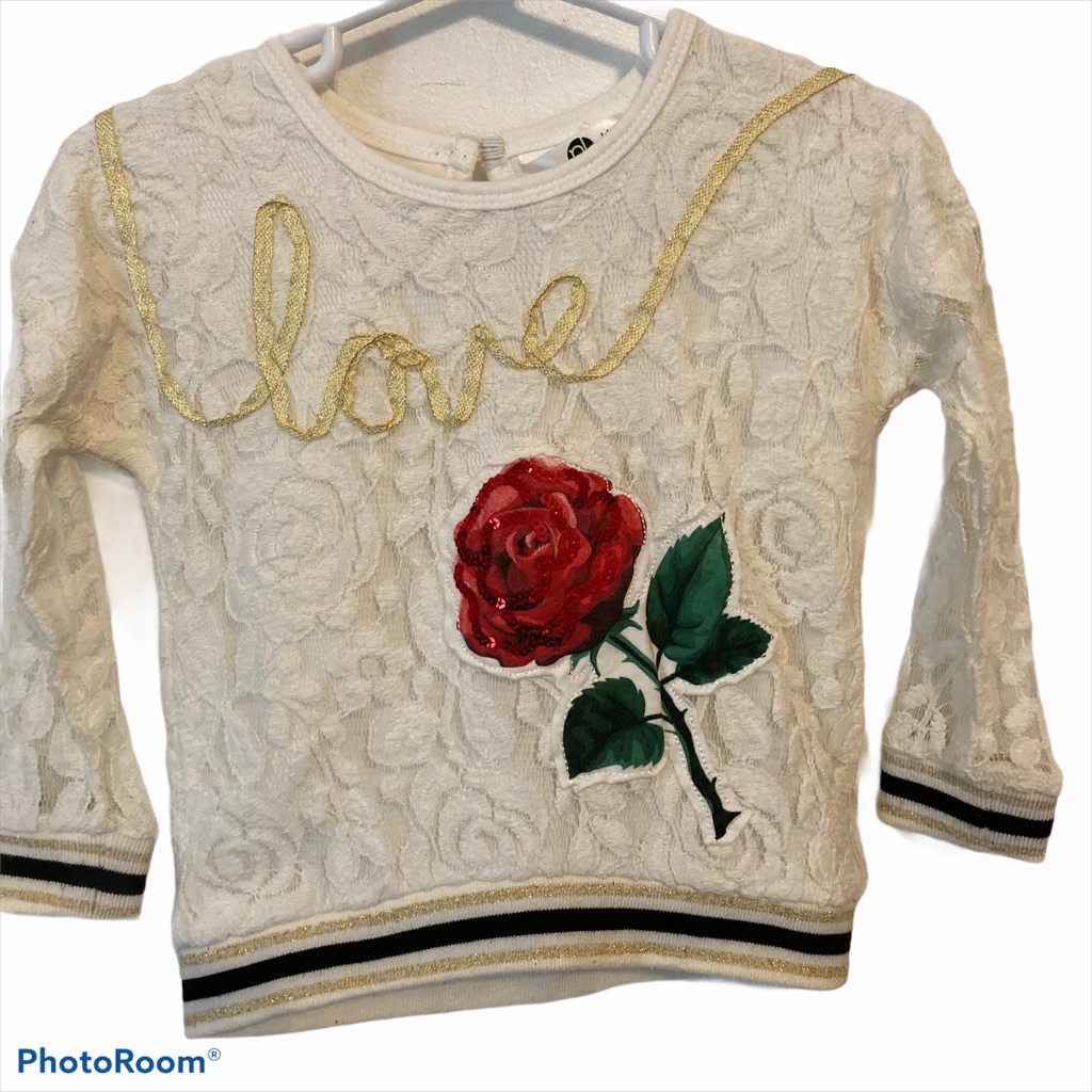 Pl Kids Flower Lace Top Size 18 Medium
